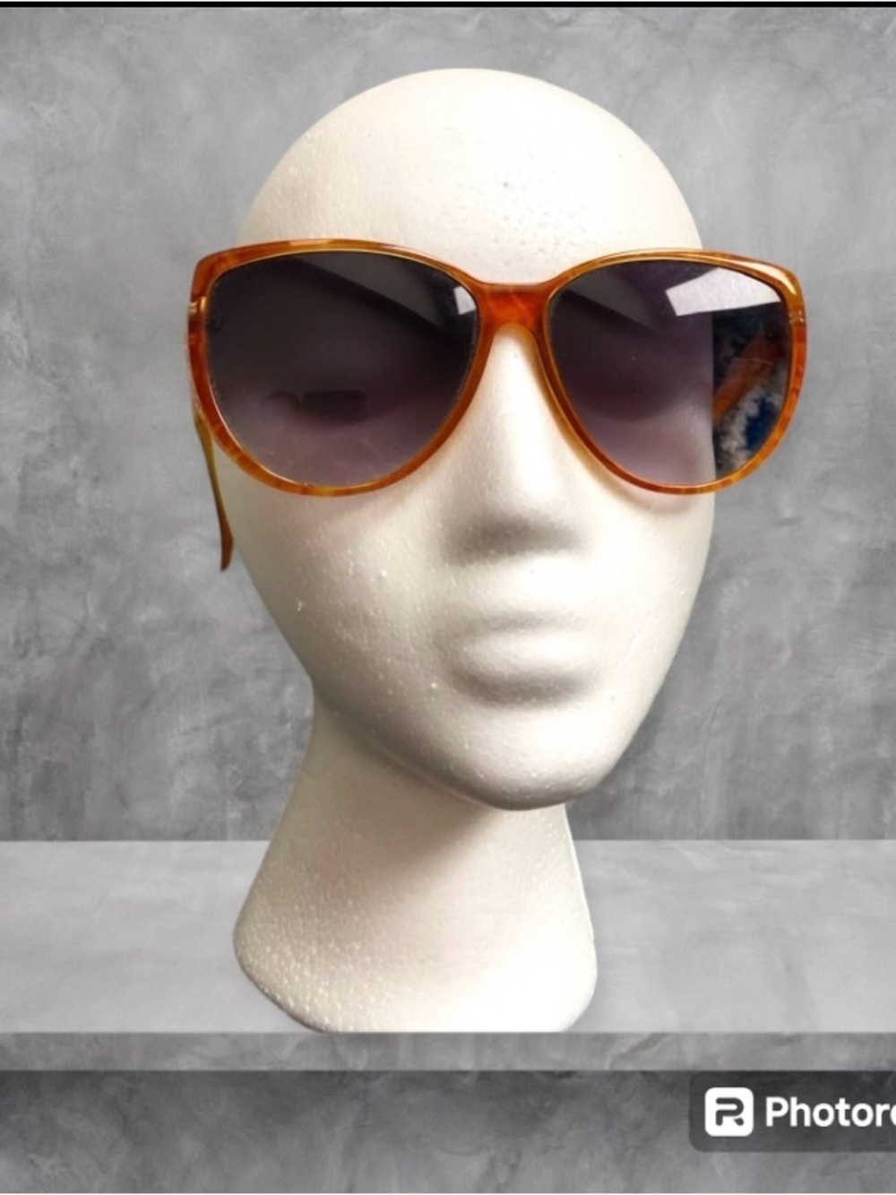 Vintage Sunglasses Orange Tortoise Shell Made in Italy Statements by Riviera